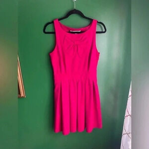 CLEARANCE!! LC Loren Conrad Hot Pink Sleeveless Dress Bow‎ Size 8 EUC!